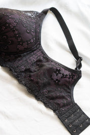 Wirefree Bra With Violet Lace | B-C Cups - DAISIES